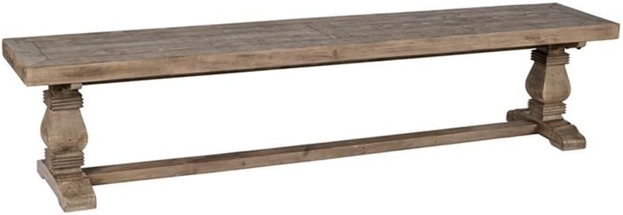 Reclaimed Pine Rustic Hand Carved Bench