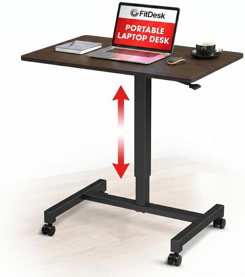 Portable Wheeled Adjustable Laptop Desk