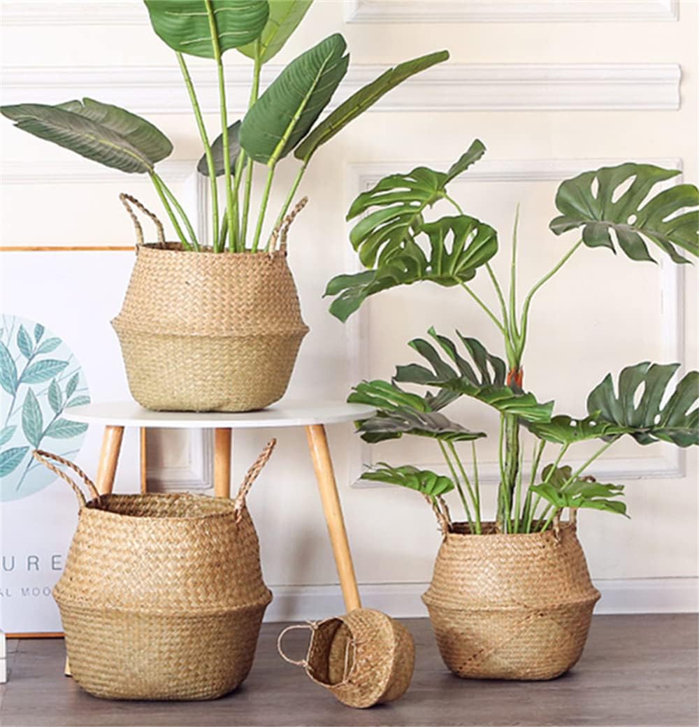 Large Handwoven Seagrass Planter Basket