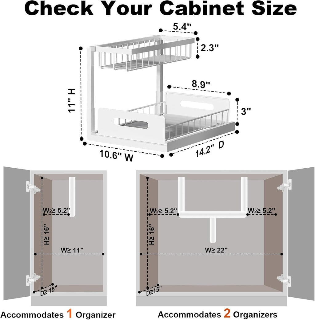 L Shaped Two Tier Sink Storage Rack