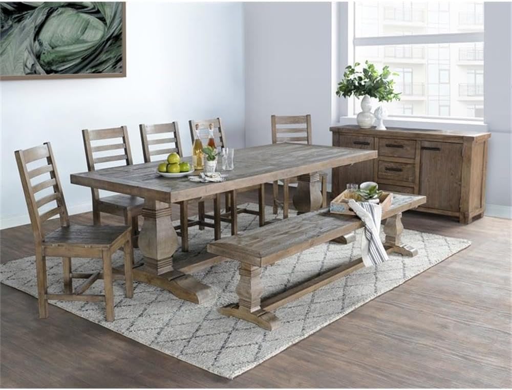 Reclaimed Pine Rustic Hand Carved Bench