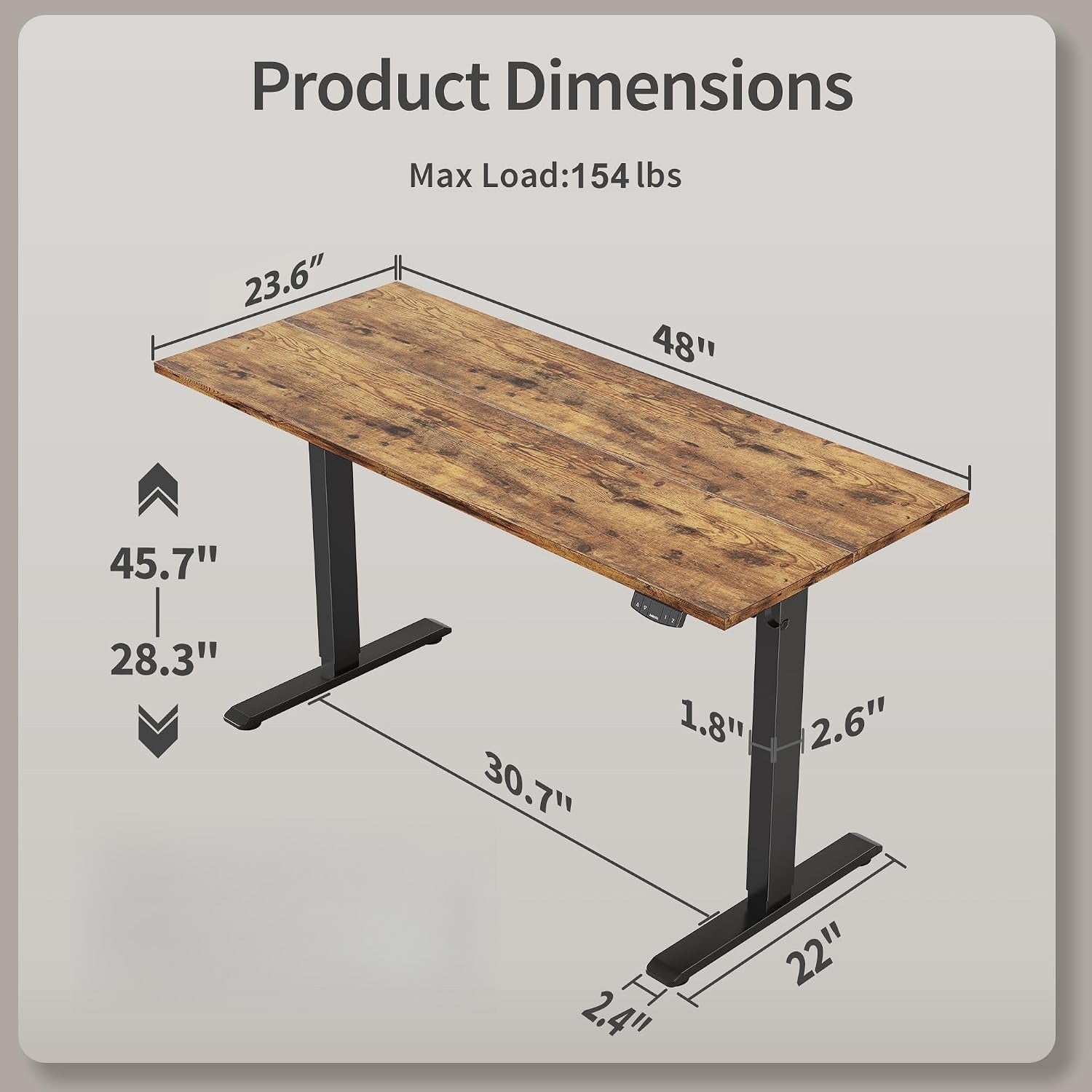 Electric Memory Adjustable Standing Desk