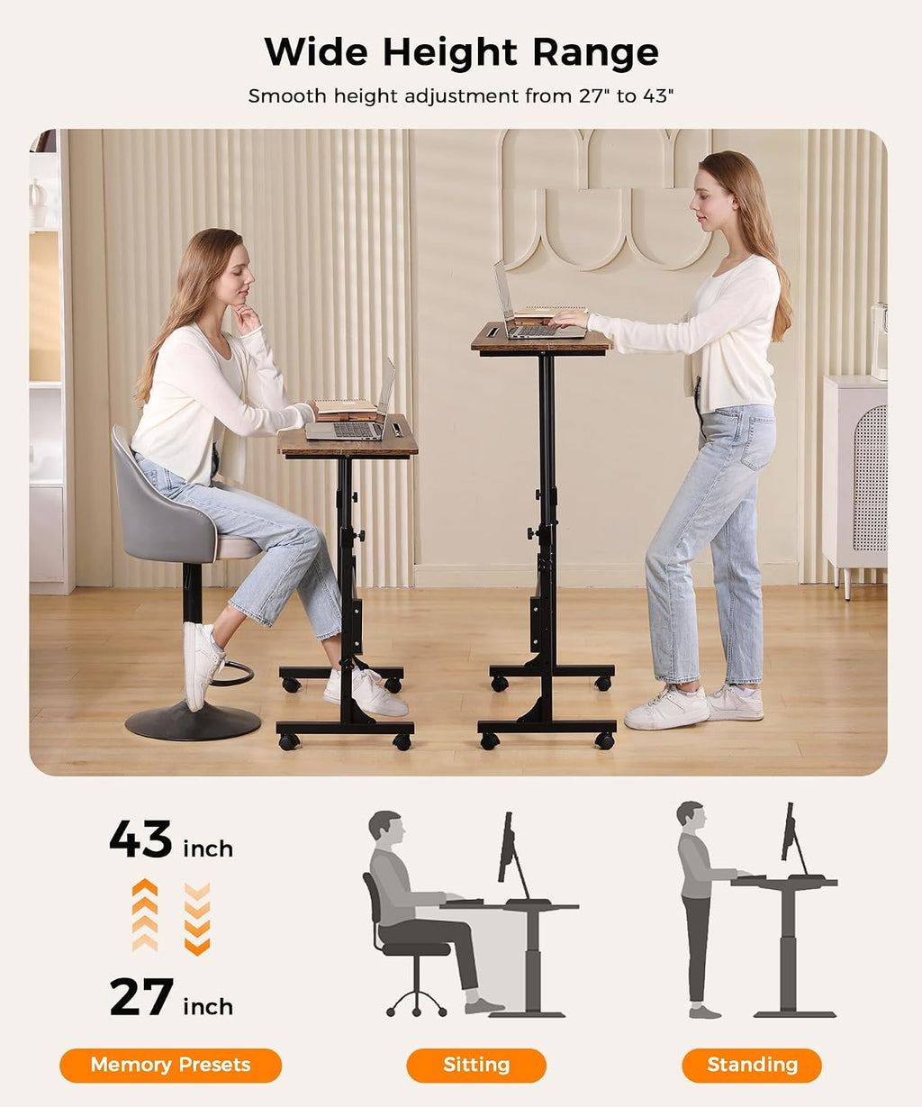 Mobile Height Adjustable Standing Desk