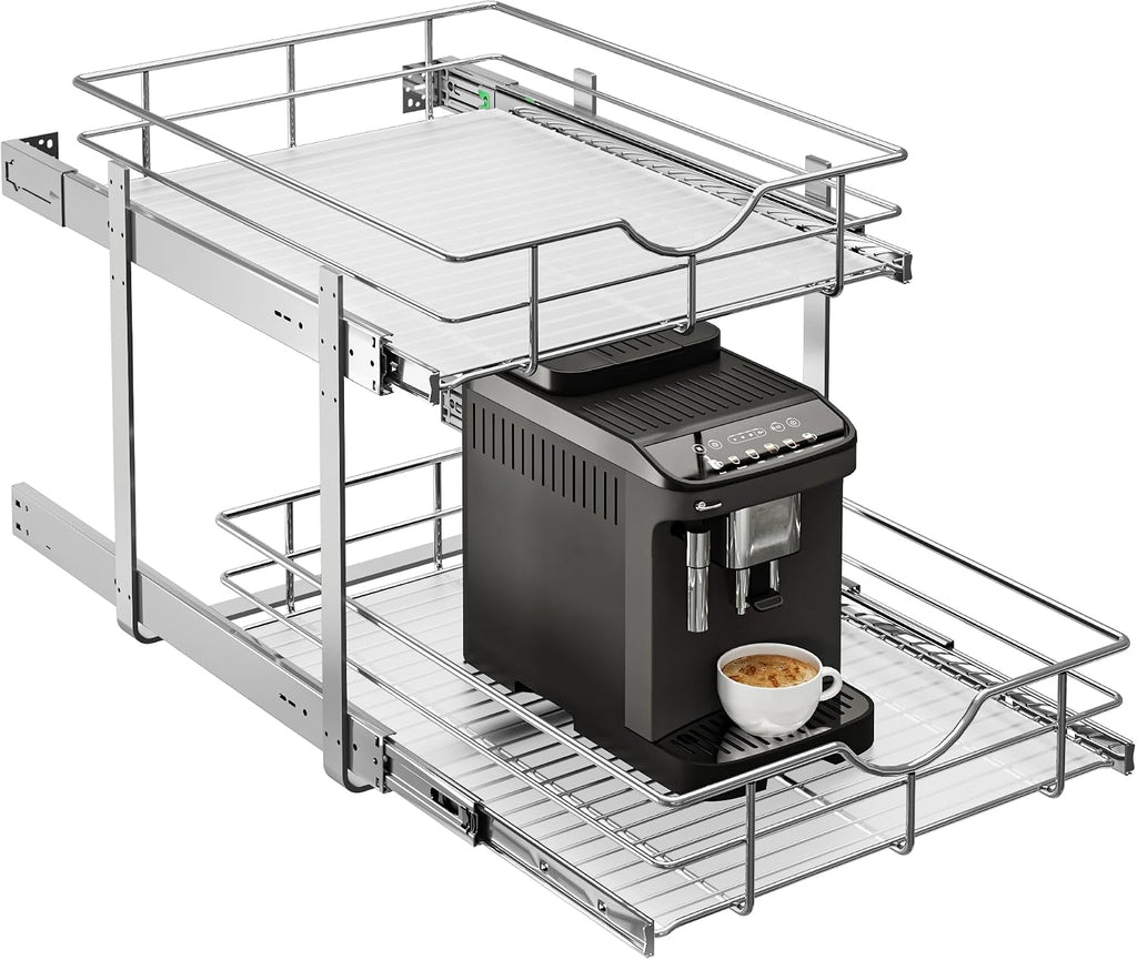 Soft Close 2-Tier Pull Out Shelves