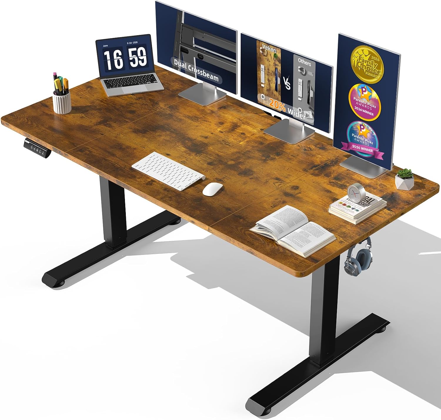 Large Electric Height Adjustable Desk
