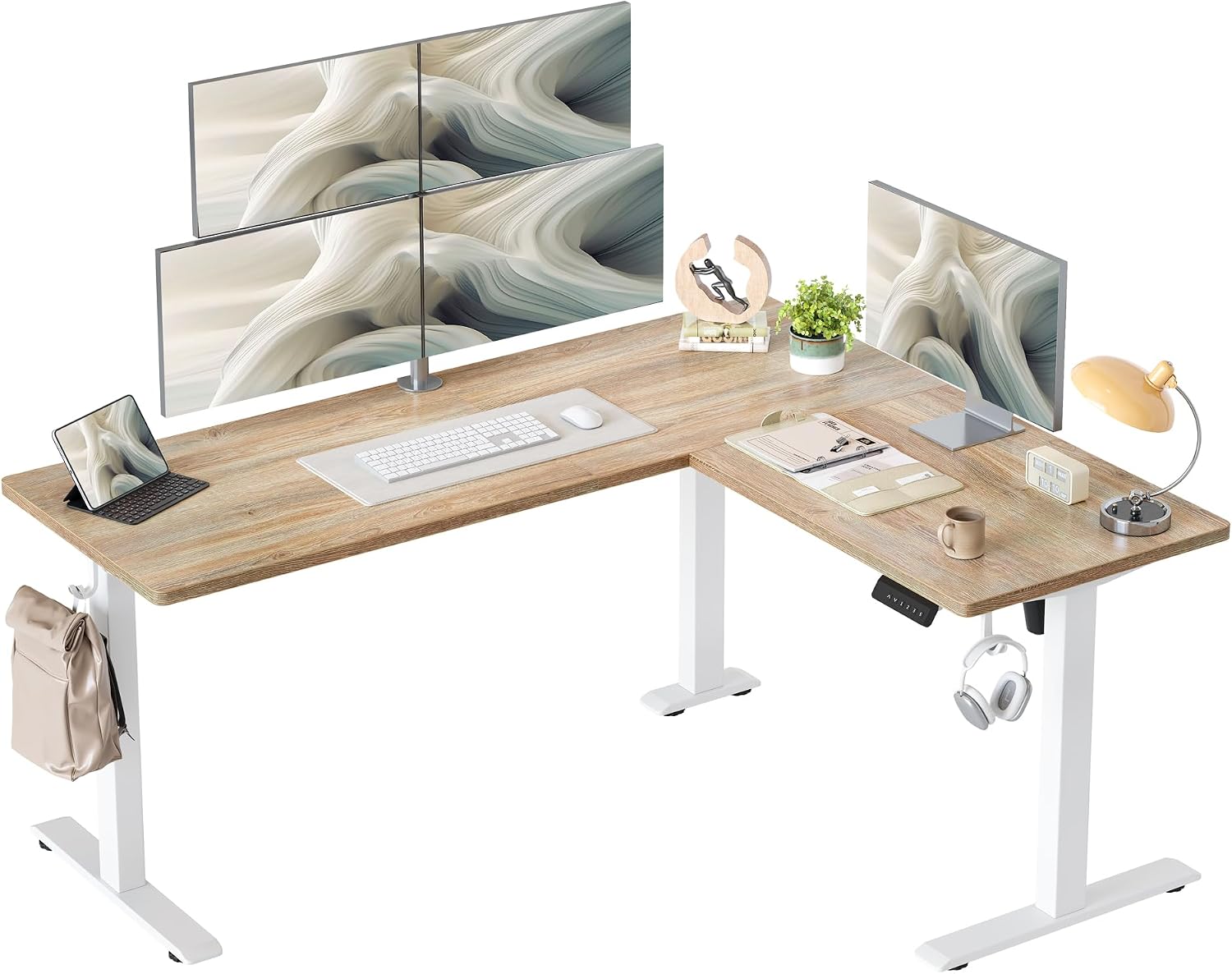 Electric L Shaped Adjustable Desk