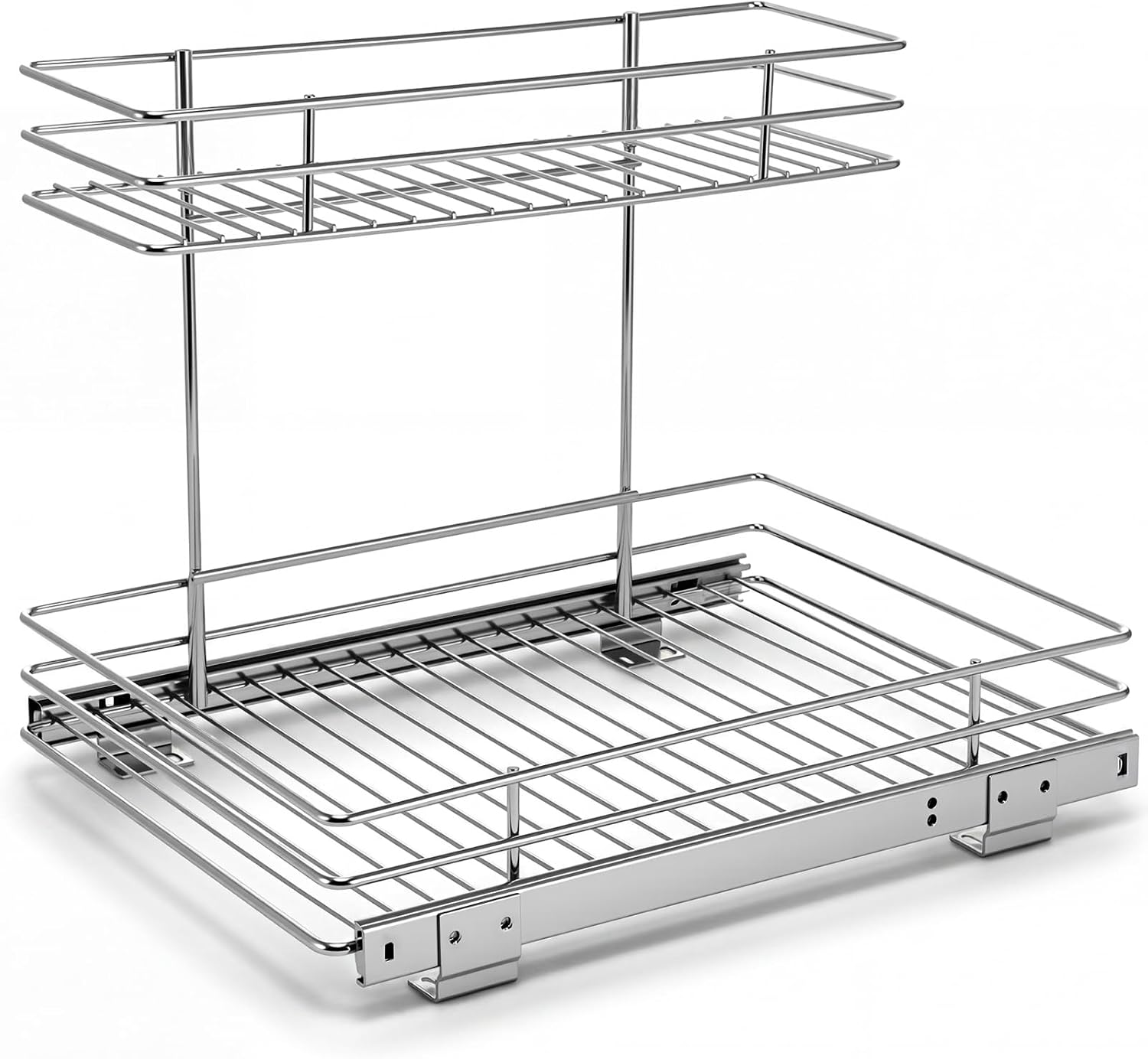 Two Tier Sliding Sink Storage Rack