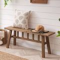 Handcrafted Rustic Solid Wood Bench