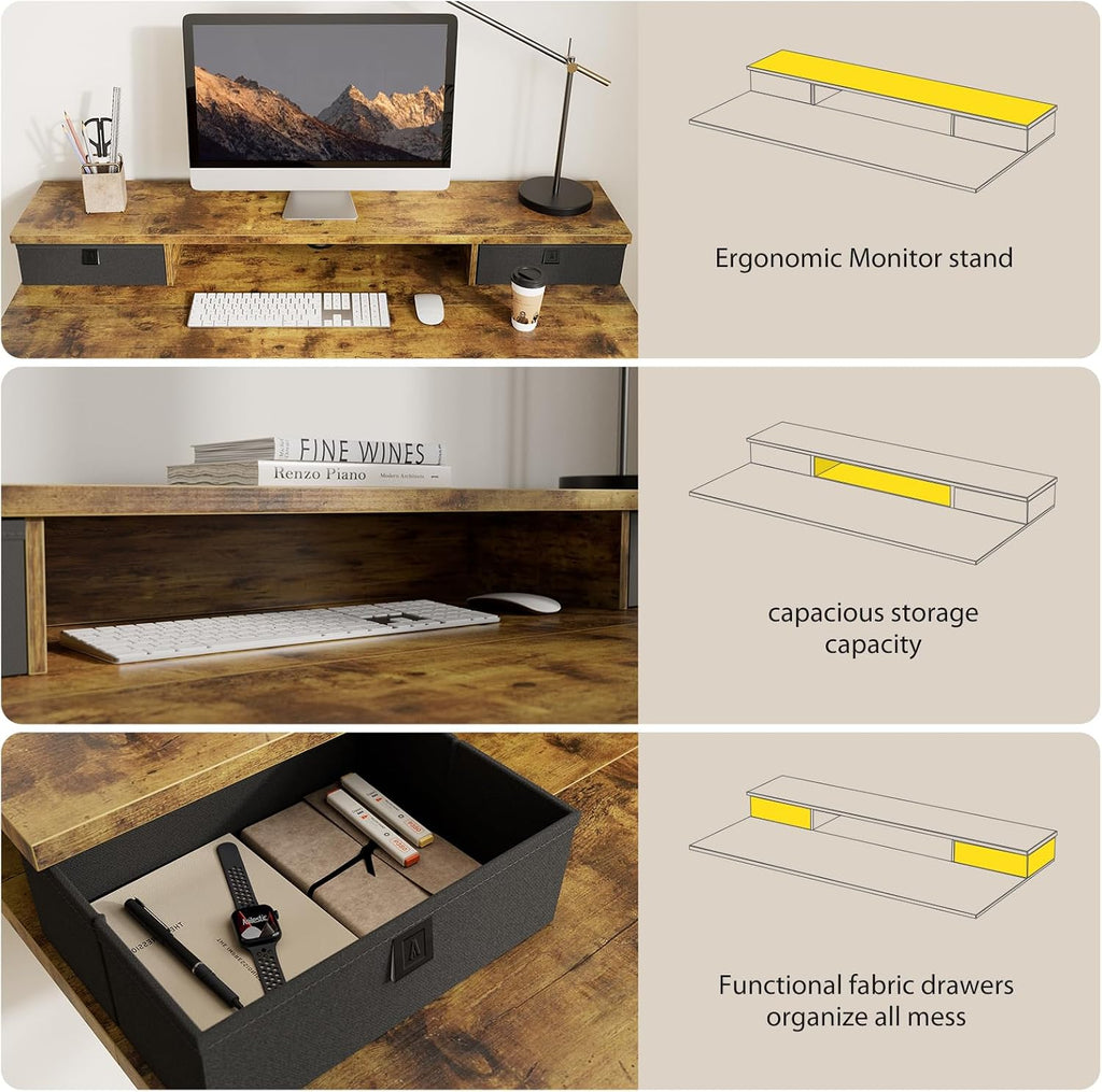 Electric Standing Desk With Storage Drawers