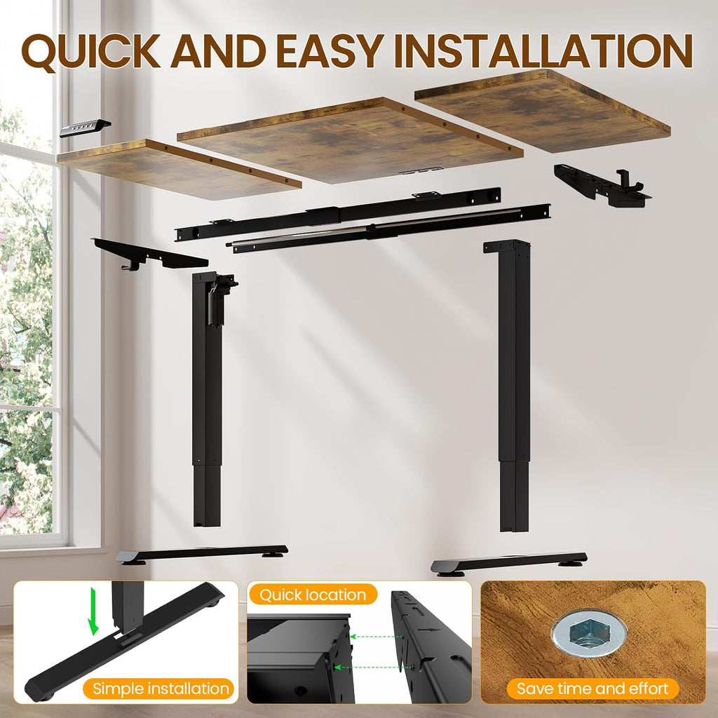 Large Electric Height Adjustable Desk