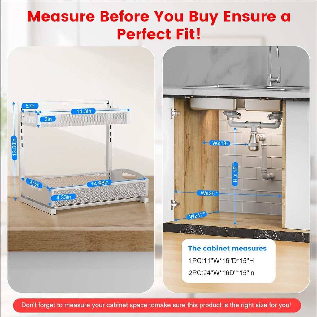 Adjustable Pull Out Storage Organizer
