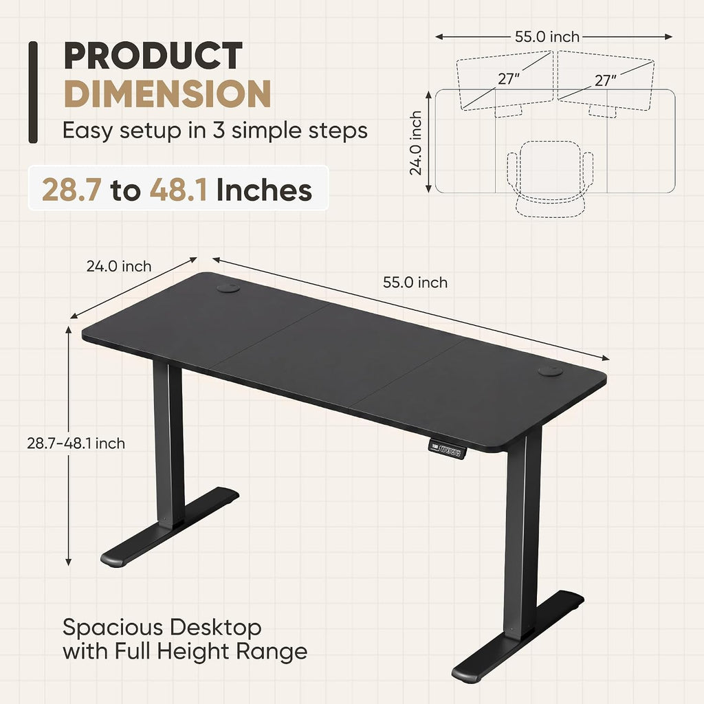 Electric Memory Adjustable Standing Desk