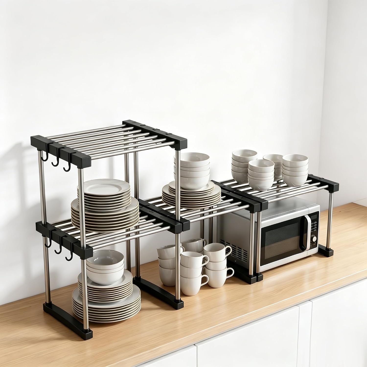 Expandable Two Tier Sink Storage Rack