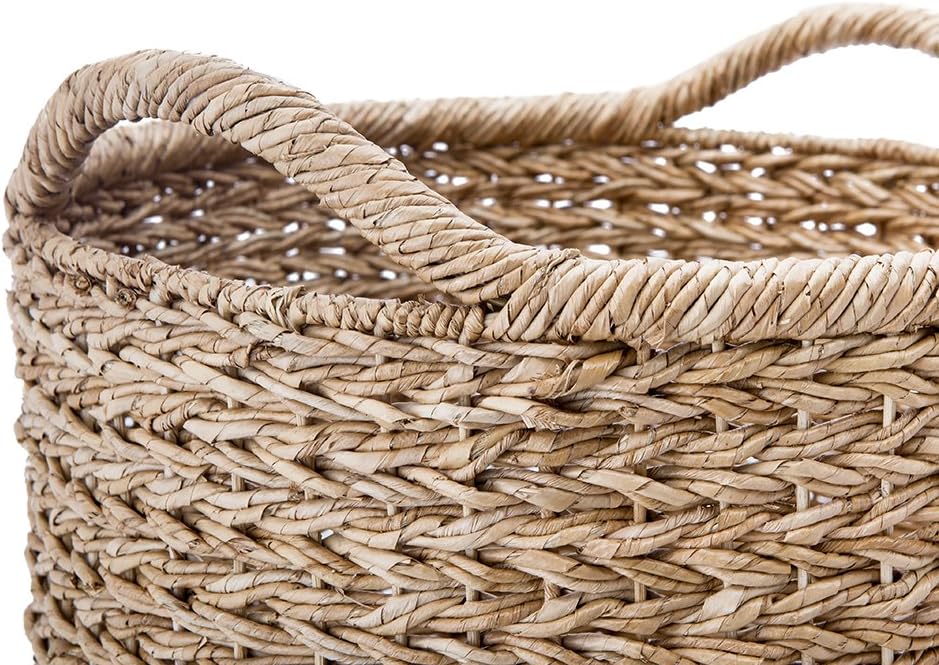 Large Handwoven Seagrass Storage Basket Bin