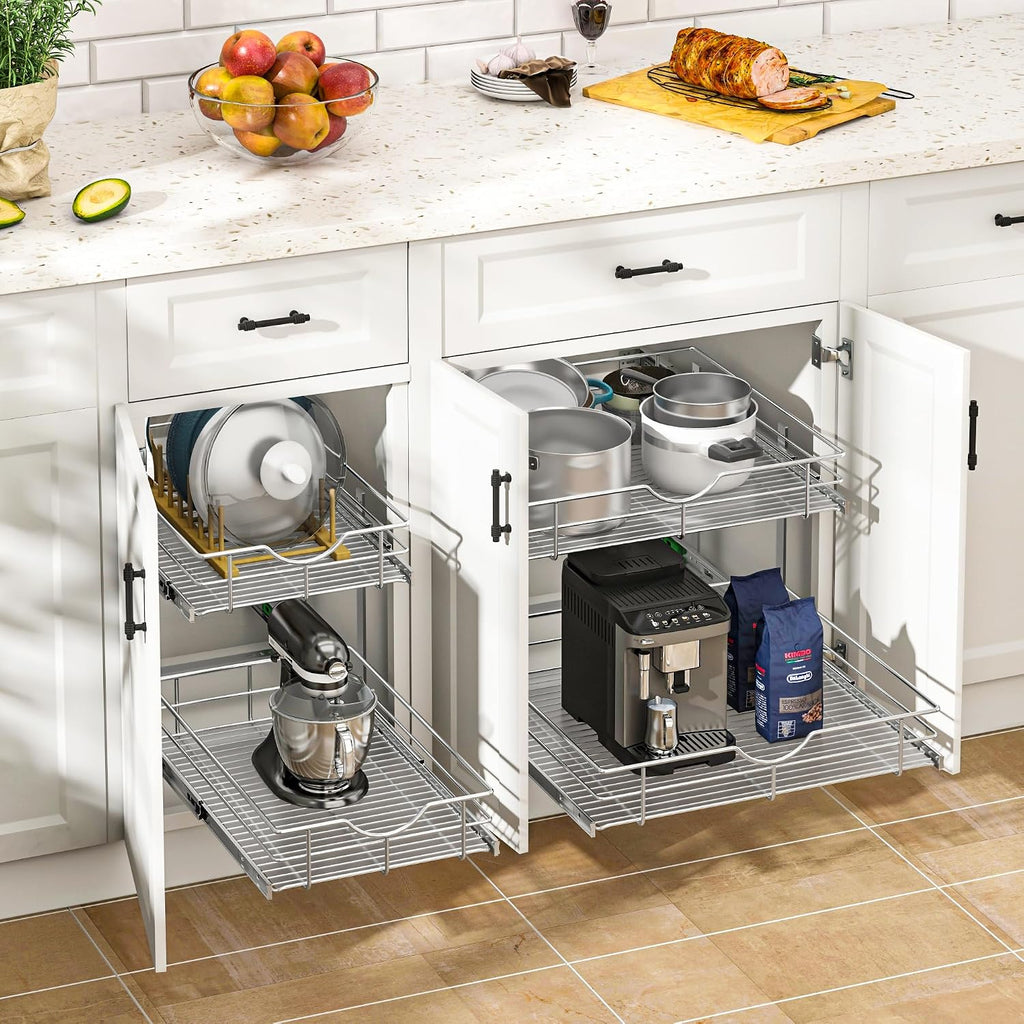 Soft Close 2-Tier Pull Out Shelves