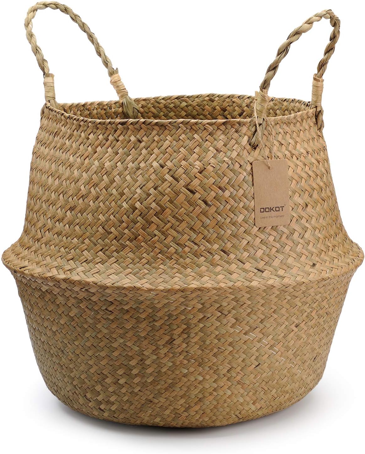 Large Handwoven Seagrass Planter Basket