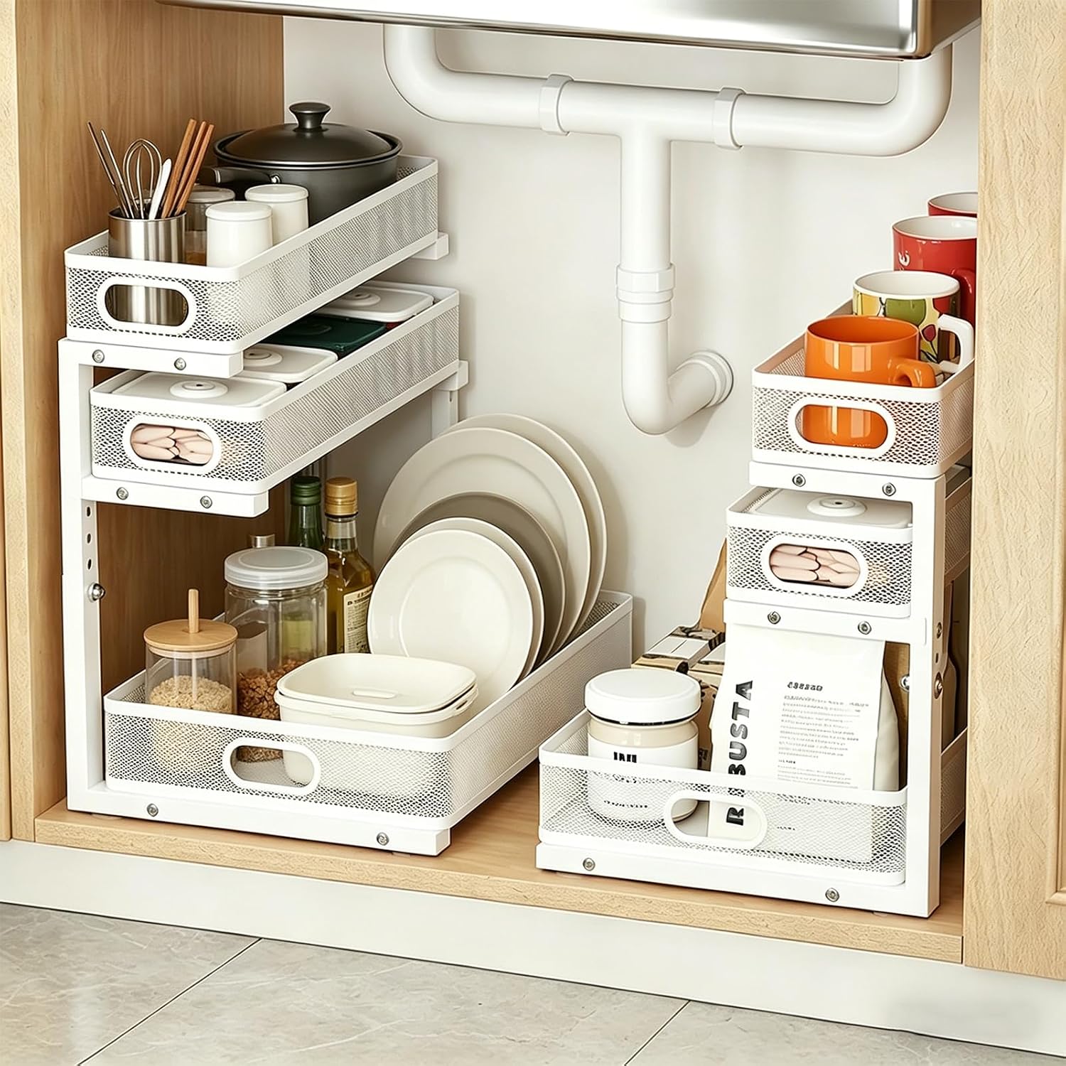 3-Tier Pull Out Sink Storage Racks