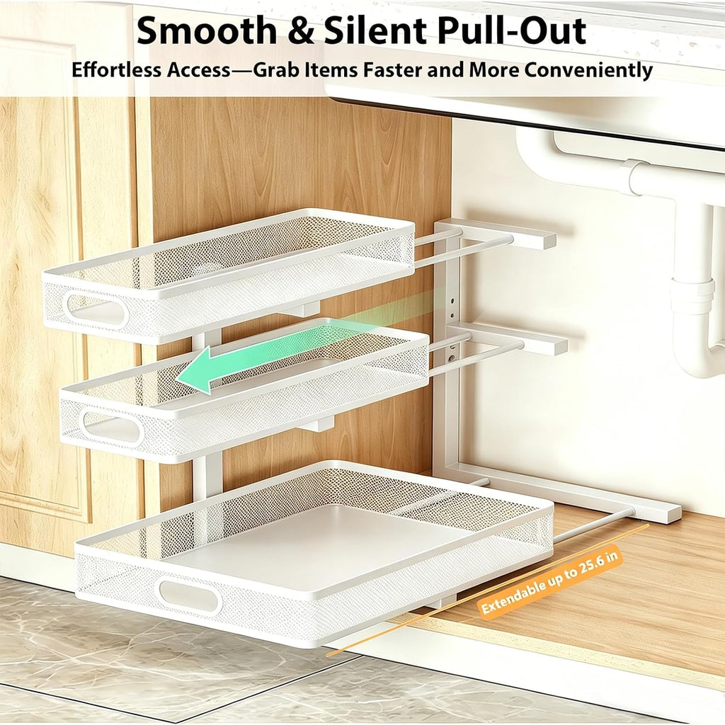 3-Tier Pull Out Sink Storage Racks