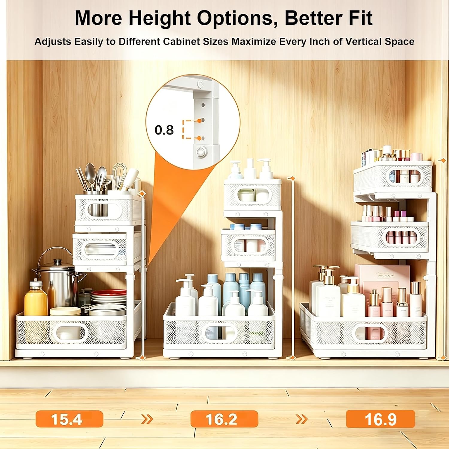 3-Tier Pull Out Sink Storage Racks
