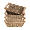Four Small Rattan Storage Baskets