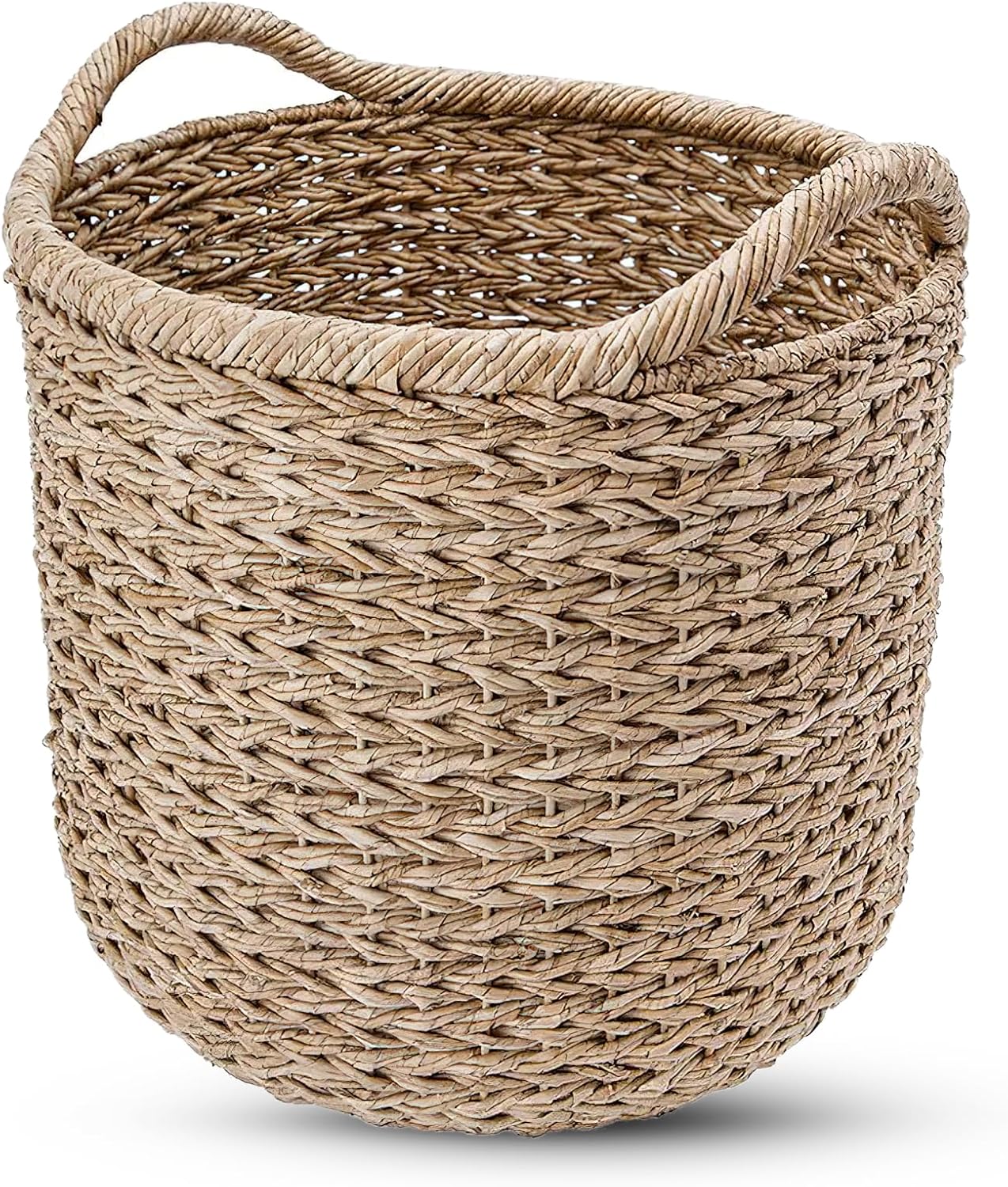 Large Handwoven Seagrass Storage Basket Bin