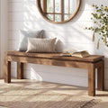 Solid Wood Farmhouse Long Entry Bench