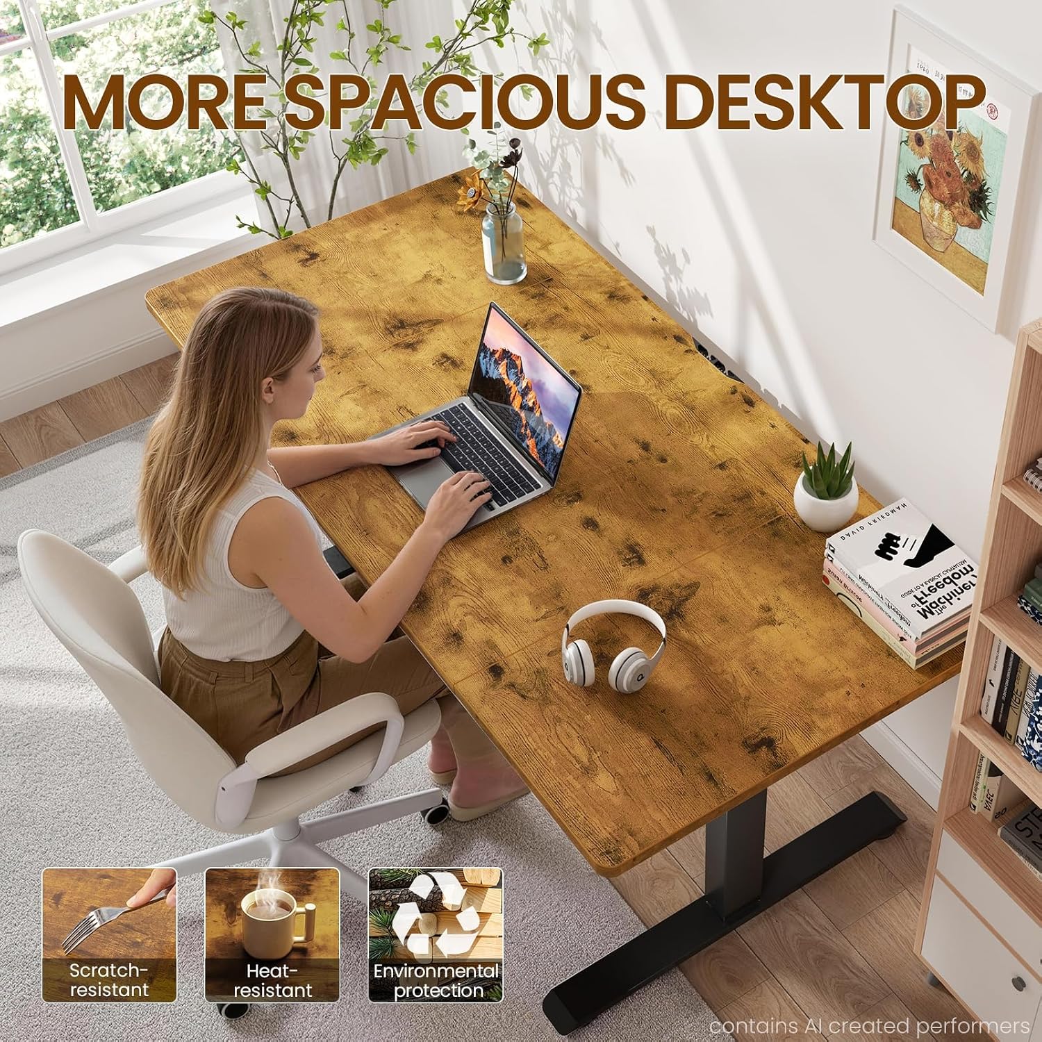 Large Electric Height Adjustable Desk