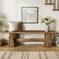 Retro Rustic Solid Wood Long Bench