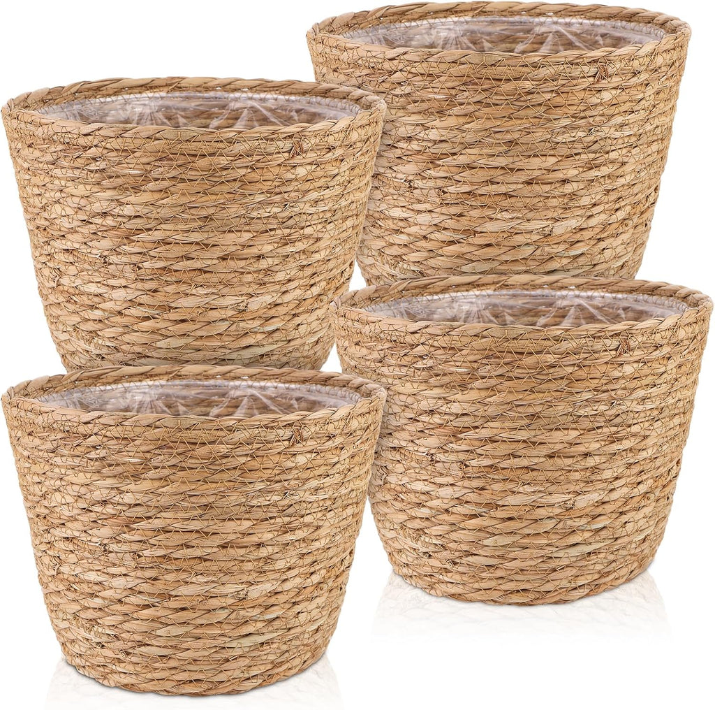 Four Lined Seagrass Plant Baskets