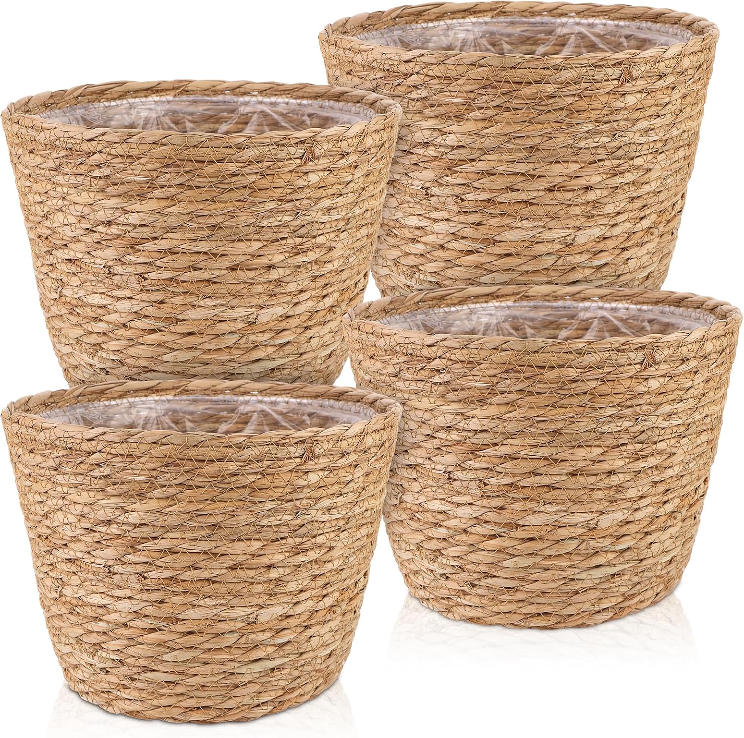 Four Lined Seagrass Plant Baskets